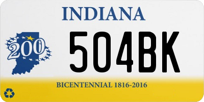 IN license plate 504BK