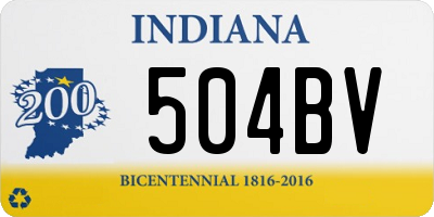 IN license plate 504BV