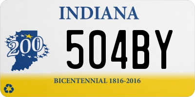 IN license plate 504BY