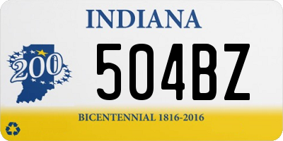IN license plate 504BZ