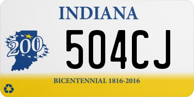 IN license plate 504CJ