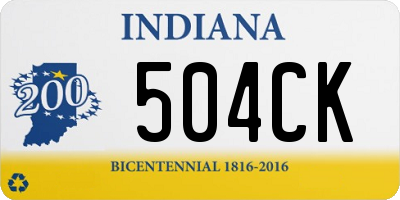 IN license plate 504CK