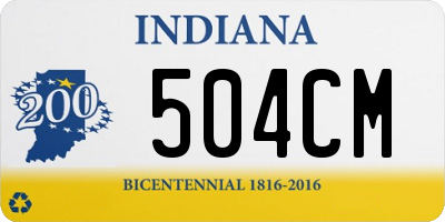 IN license plate 504CM