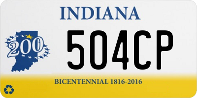 IN license plate 504CP