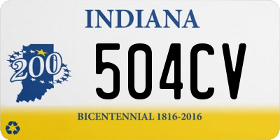 IN license plate 504CV