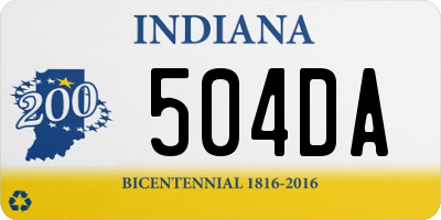 IN license plate 504DA