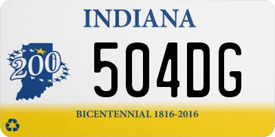 IN license plate 504DG