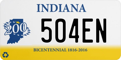 IN license plate 504EN