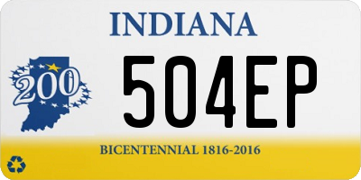 IN license plate 504EP