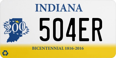 IN license plate 504ER