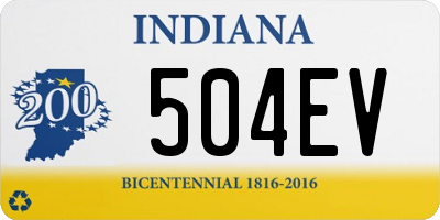 IN license plate 504EV