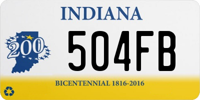 IN license plate 504FB