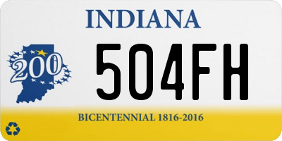 IN license plate 504FH