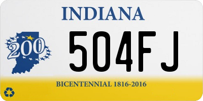 IN license plate 504FJ