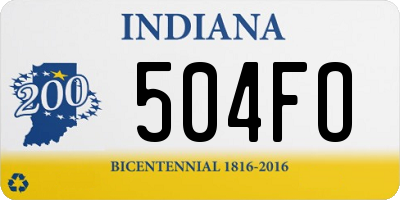 IN license plate 504FO