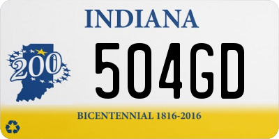 IN license plate 504GD