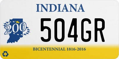 IN license plate 504GR