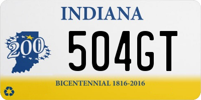 IN license plate 504GT