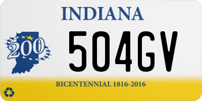 IN license plate 504GV