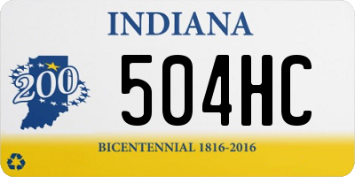 IN license plate 504HC