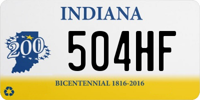 IN license plate 504HF