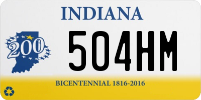 IN license plate 504HM