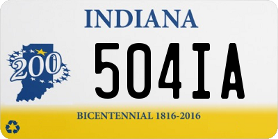 IN license plate 504IA