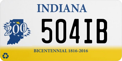 IN license plate 504IB