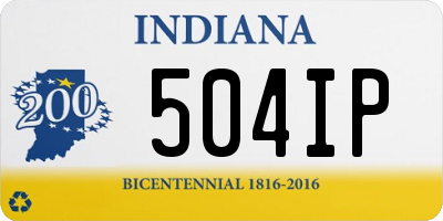 IN license plate 504IP