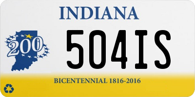 IN license plate 504IS