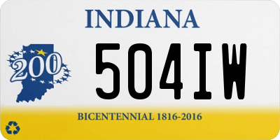 IN license plate 504IW