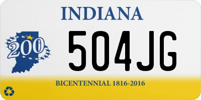 IN license plate 504JG