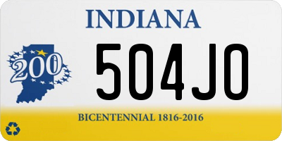 IN license plate 504JO