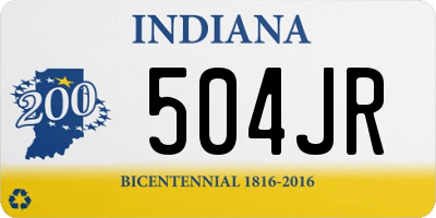 IN license plate 504JR