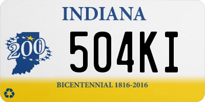 IN license plate 504KI