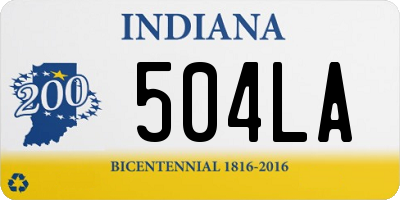 IN license plate 504LA