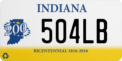 IN license plate 504LB