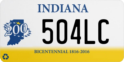 IN license plate 504LC