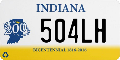 IN license plate 504LH