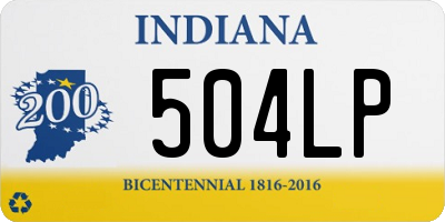 IN license plate 504LP