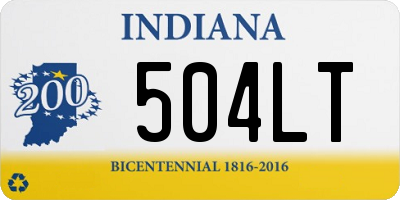 IN license plate 504LT