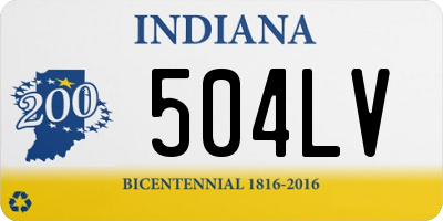 IN license plate 504LV