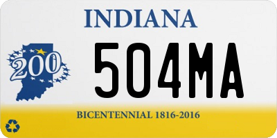 IN license plate 504MA