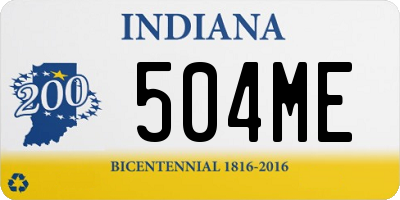 IN license plate 504ME