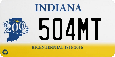 IN license plate 504MT