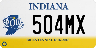 IN license plate 504MX