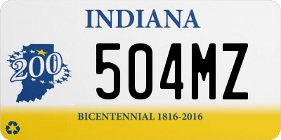 IN license plate 504MZ