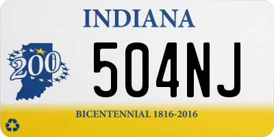 IN license plate 504NJ