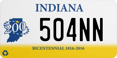 IN license plate 504NN