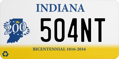 IN license plate 504NT